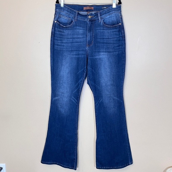 Judy Blue High Rise Flare Jeans - Women's Size 14W - Blue - Picture 1 of 9